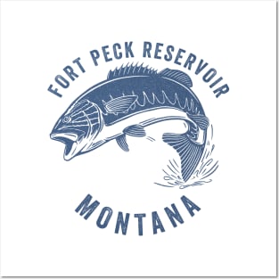 Fort Peck Reservoir Montana Bass Fishing Posters and Art